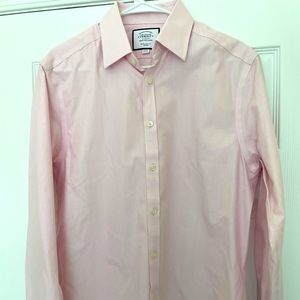 Charles Tyrwhitt Light Pink Non-Iron Extra Slim Fit Men’s Shirt Size 16/34
